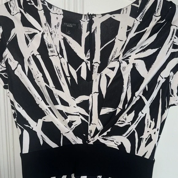 Black & White Midi Dress by Talbots - Size 4 - Picture 3 of 7